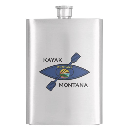Kayak Montana Flag Flachmann (Vorderseite)