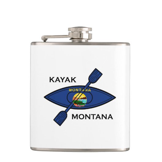 Kayak Montana Flag Flachmann (Vorderseite)
