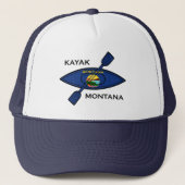 Kayak Montana Flag Truckerkappe (Vorderseite)