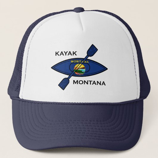 Kayak Montana Flag Truckerkappe (Vorderseite)