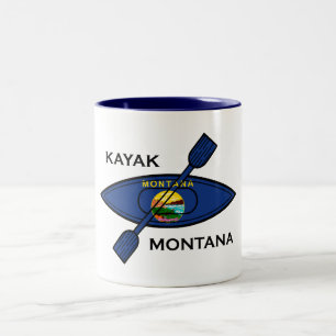 Kayak Montana Flag Zweifarbige Tasse