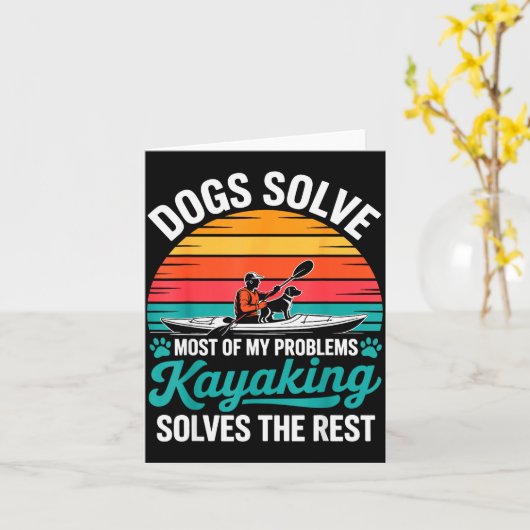 Kayak-Neuheit Für Männer Frauen Kayaker Kanufahren Karte (Gelbe Blume)