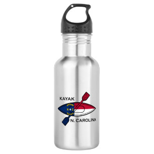 Kayak North Carolina Flag Edelstahlflasche