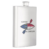 Kayak North Carolina Flag Flachmann (Rechts)