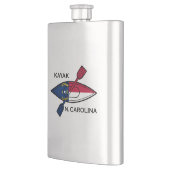 Kayak North Carolina Flag Flachmann (Links)