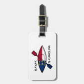 Kayak North Carolina Flag Gepäckanhänger (Vorderseite vertikal)