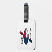 Kayak North Carolina Flag Gepäckanhänger (Rückseite vertikal)