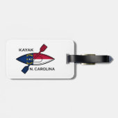 Kayak North Carolina Flag Gepäckanhänger (Rückseite horizontal)