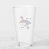 Kayak North Carolina Flag Glas (Rückseite)