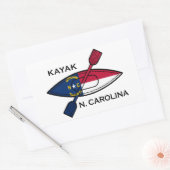 Kayak North Carolina Flag Rechteckiger Aufkleber (Umschlag)