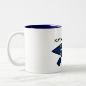 Kayak North Carolina Flag Zweifarbige Tasse (Links)