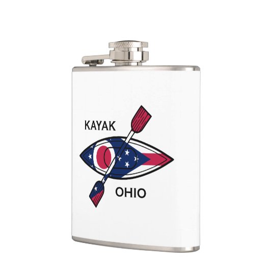 Kayak Ohio Flag Flachmann (Links)
