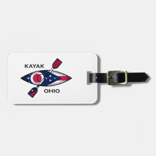 Kayak Ohio Flag Gepäckanhänger
