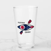 Kayak Ohio Flag Glas (Vorderseite)
