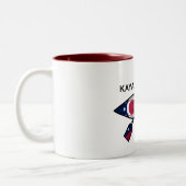 Kayak Ohio Flag Zweifarbige Tasse (Links)
