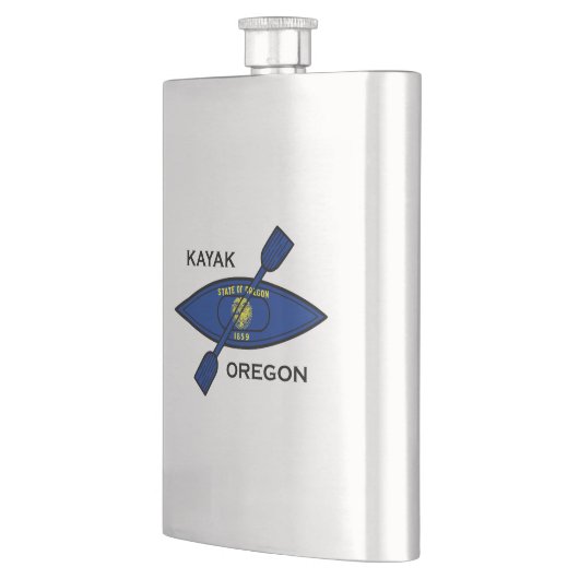 Kayak Oregon Flag Flachmann (Links)