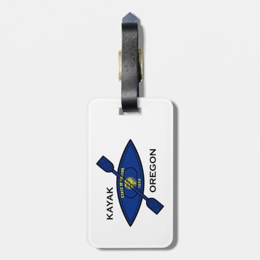 Kayak Oregon Flag Gepäckanhänger (Rückseite vertikal)