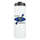Kayak Oregon Flag Thermosbecher (Vorderseite)