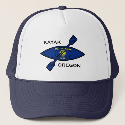 Kayak Oregon Flag Truckerkappe (Vorderseite)