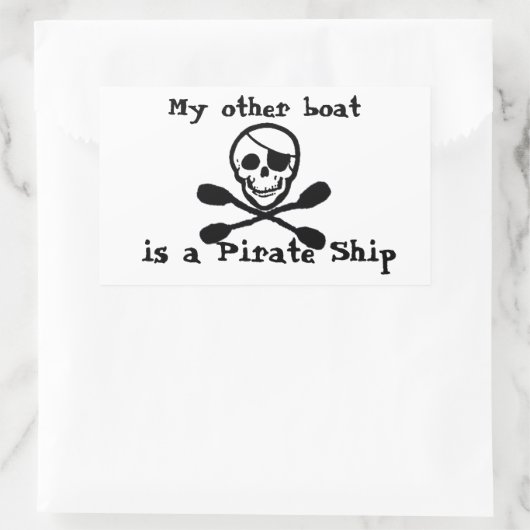 Kayak Paddle Pirate Ship Sticker (Tasche)