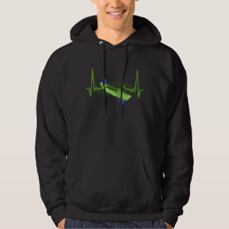 Kayak Paddling Kayaker Canoe Heartbeat Kayaking Hoodie