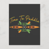 Kayak Paddling Time Whitewater Paddle Boat Lover Postkarte (Vorderseite)