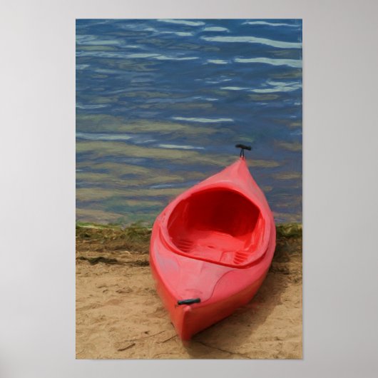 Kayak Painting Print Poster (Vorne)
