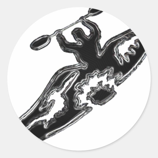 Kayak Part Runder Aufkleber (Vorderseite)