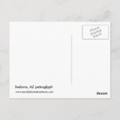 Kayak Petroglyph Postkarte (Rückseite)