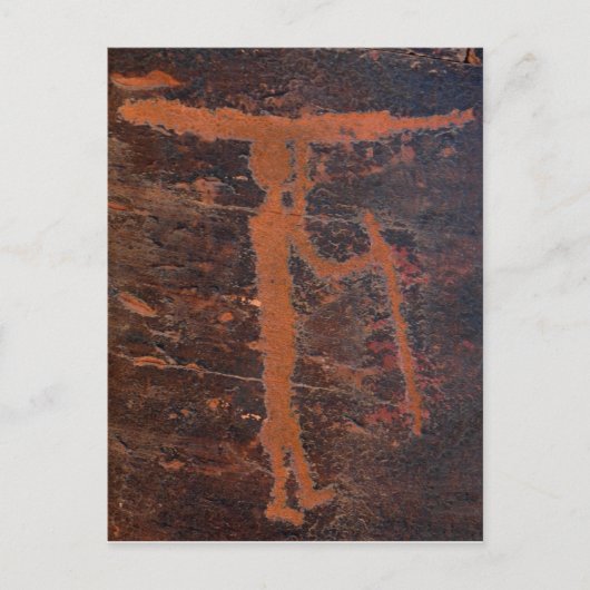 Kayak Petroglyph Postkarte (Vorderseite)