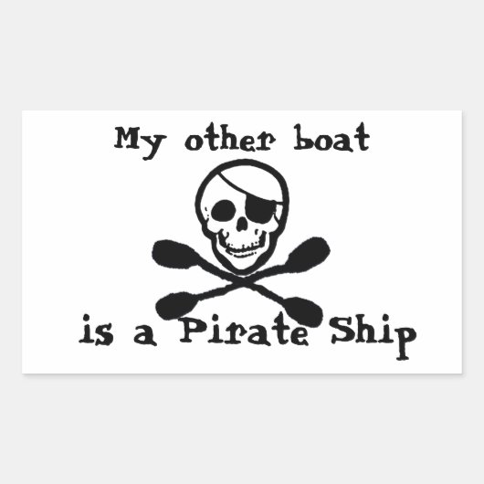 Kayak Pirate Ship Sticker (Vorderseite)