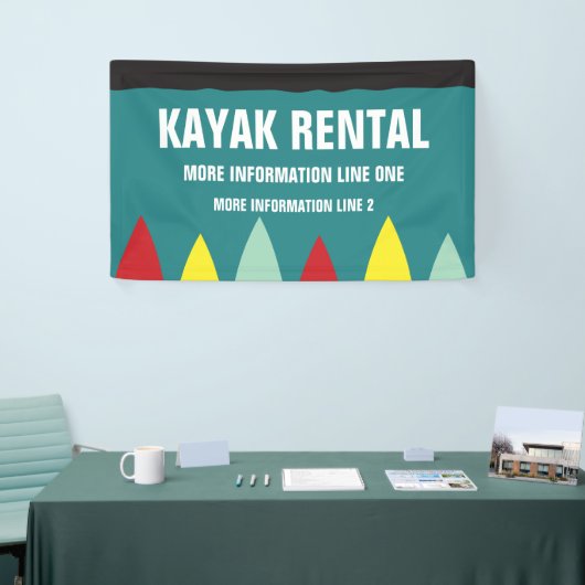 Kayak Rental Business oder Kayak Event Banner (Messeveranstaltung)