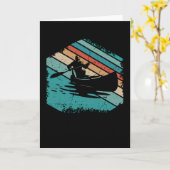 Kayak Retro Vintages Wassersport Karte (Gelbe Blume)