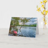 Kayak schwimmend am Tischtennissee Karte (Gelbe Blume)