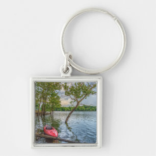 Kayak schwimmend am Tischtennissee Schlüsselanhänger