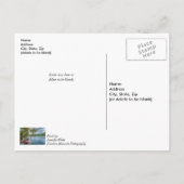 Kayak schwimmend auf dem Tafelfelsen See Denken Si Postkarte (Rückseite)