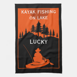 Kayak See- und Flussfischerei Geschirrtuch
