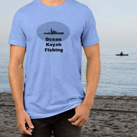 Kayak Silhouette Ocean Kayaking Fischen Tri-Blend Shirt