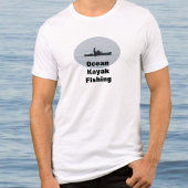 Kayak Silhouette Ocean Kayaking Fischen Tri-Blend Shirt