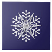 Kayak Snowflake Trivet Fliese (Vorderseite)