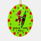 Kayak so Roll II Keramik Ornament (Rechts)