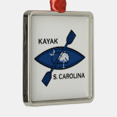 Kayak South Carolina Flag Ornament Aus Metall (Rechts)