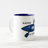 Kayak South Carolina Flag Zweifarbige Tasse (Vorderseite Links)