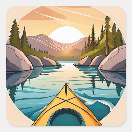Kayak Sticker (Vorderseite)