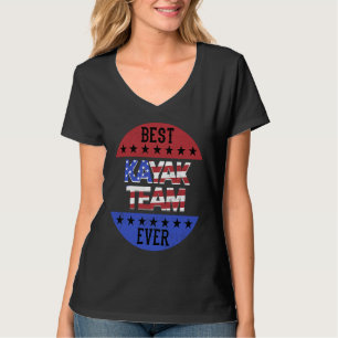 Kayak-Team Independence Day Patriotischer Kayakfah T-Shirt