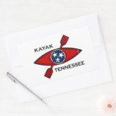 Kayak Tennessee Flag Rechteckiger Aufkleber (Umschlag)
