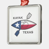 Kayak Texas Flag Ornament Aus Metall (Links)