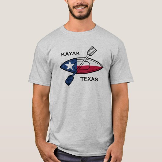 Kayak Texas Flag T-Shirt (Vorderseite)