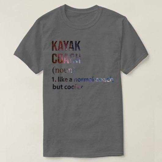 Kayak Trainer wie ein normaler Coach, aber cooler T-Shirt (Design vorne)
