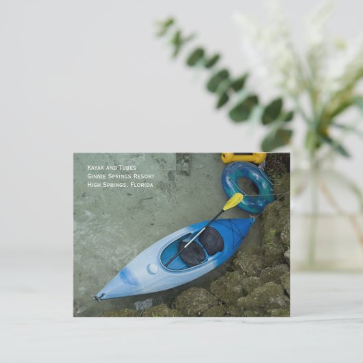 Kayak & Tubes Postkarte (Stehend Vorderseite)